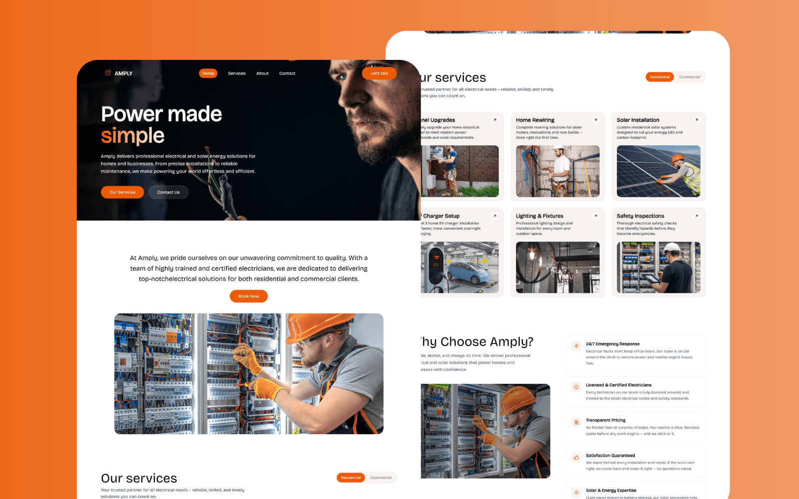 Amply – Electrical & Solar Services Website