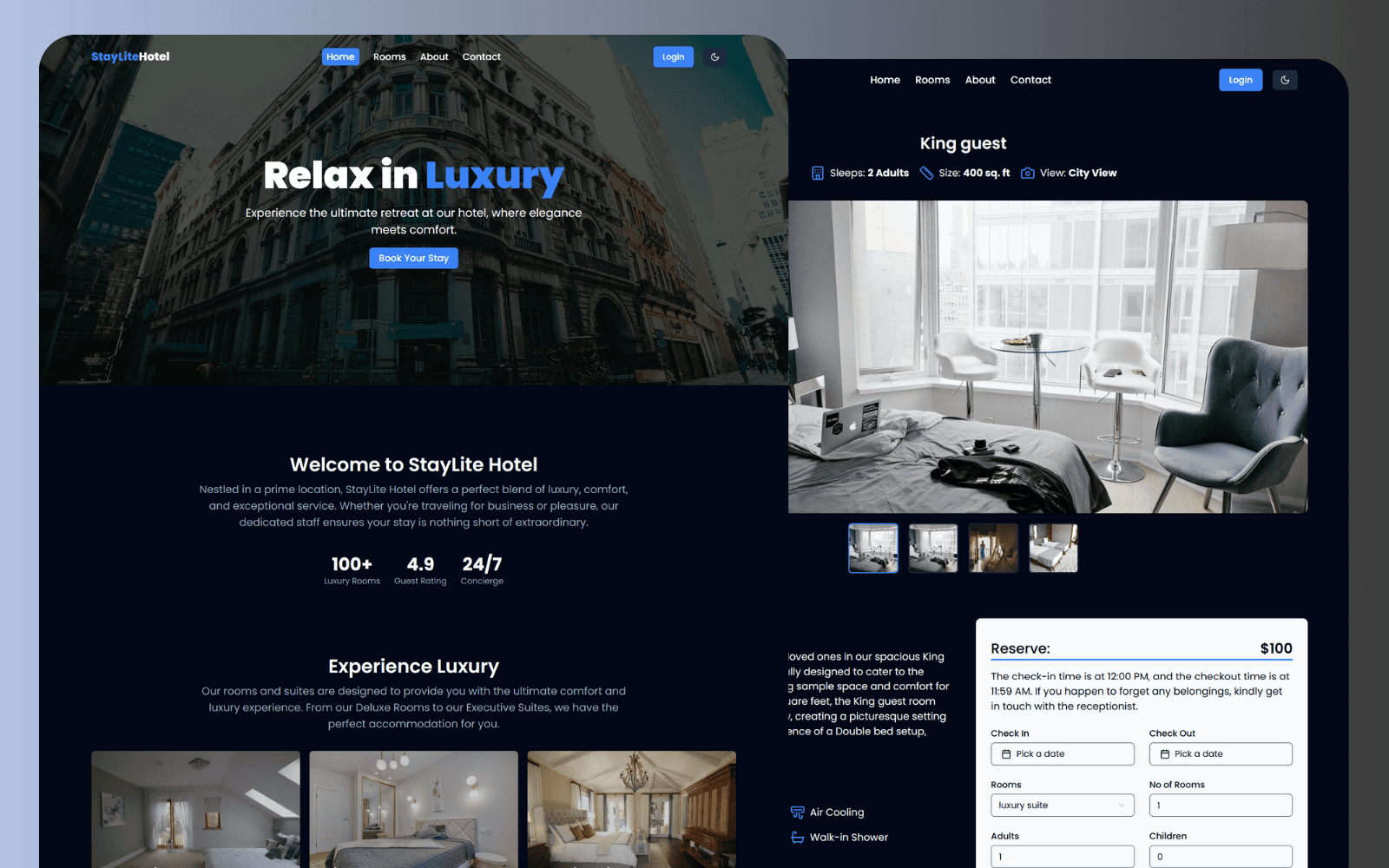 StayLite – Hotel & Booking Platform